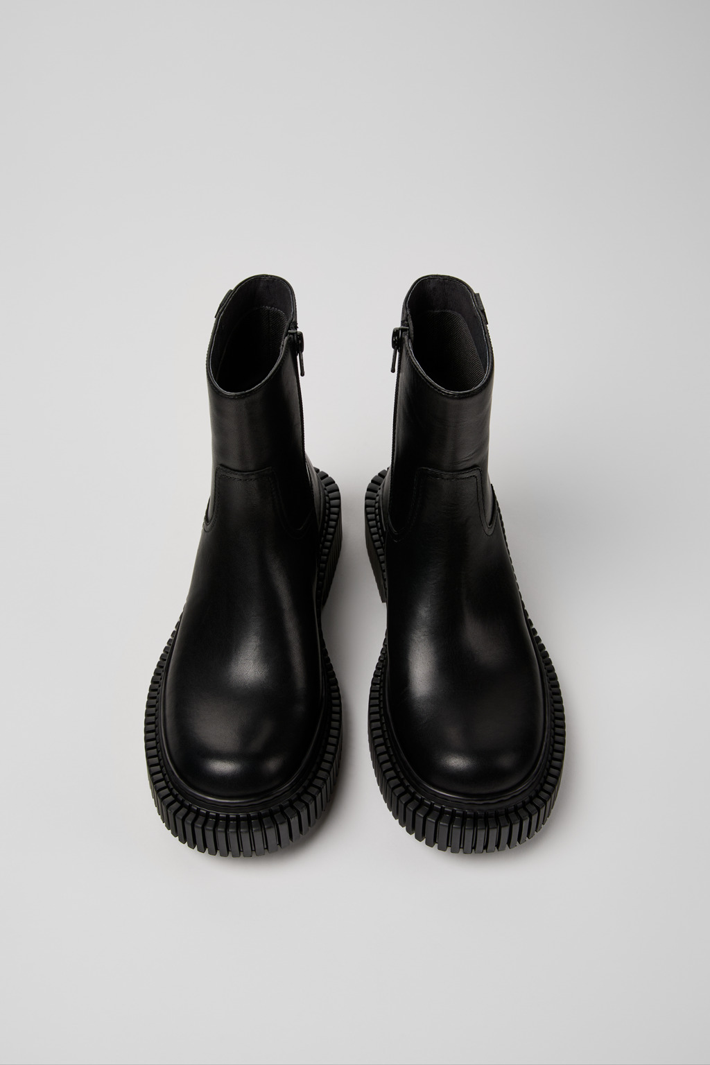 Pix Berlin Black Leather Mid Boots for Women. - Image 4