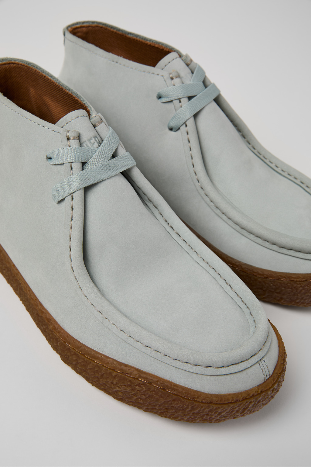 Peu Terreno Gray Nubuck Ankle Boots for Women.