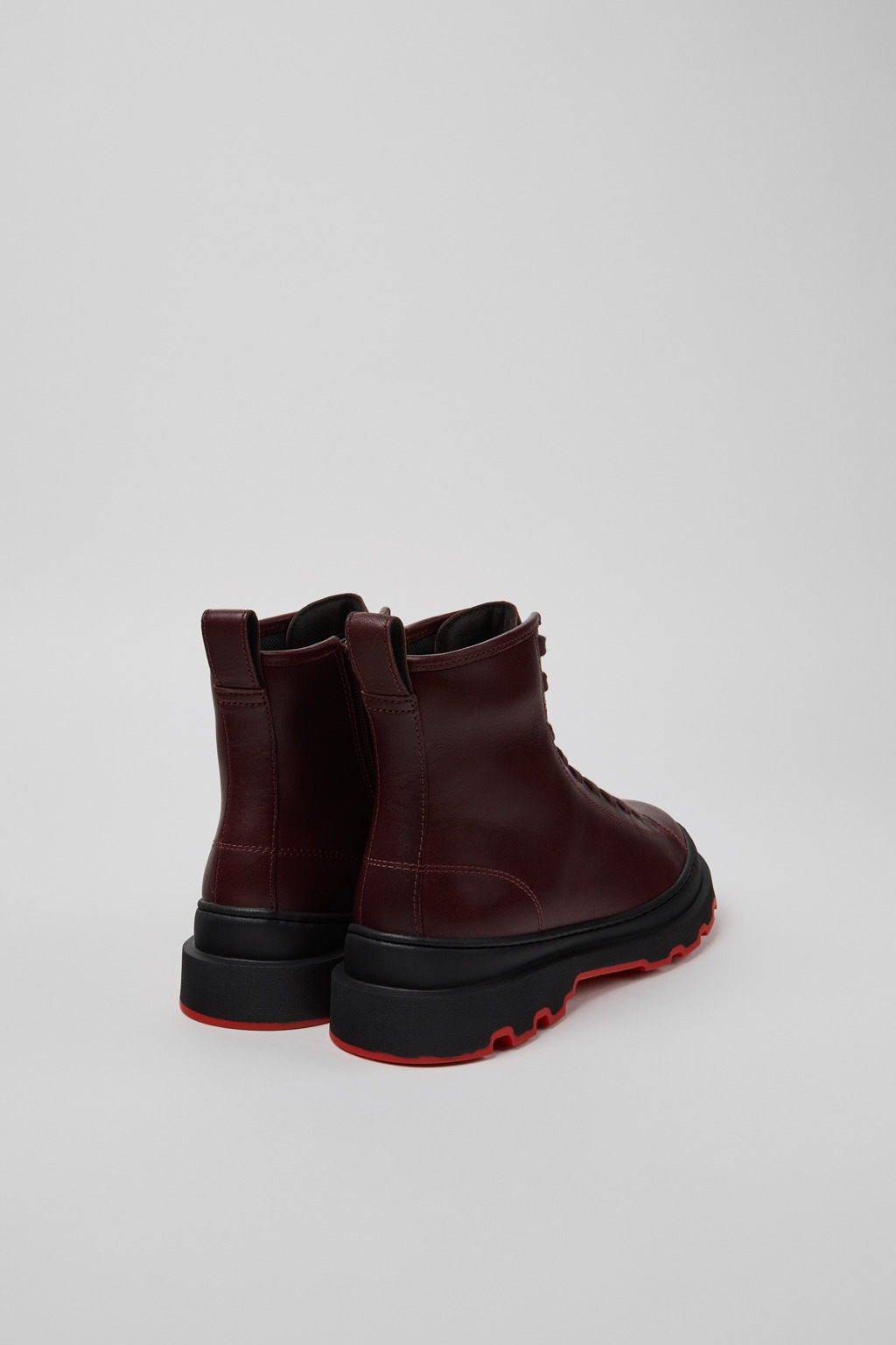 Brutus+ Burgundy Leather Mid Boots for Women. - Image 3