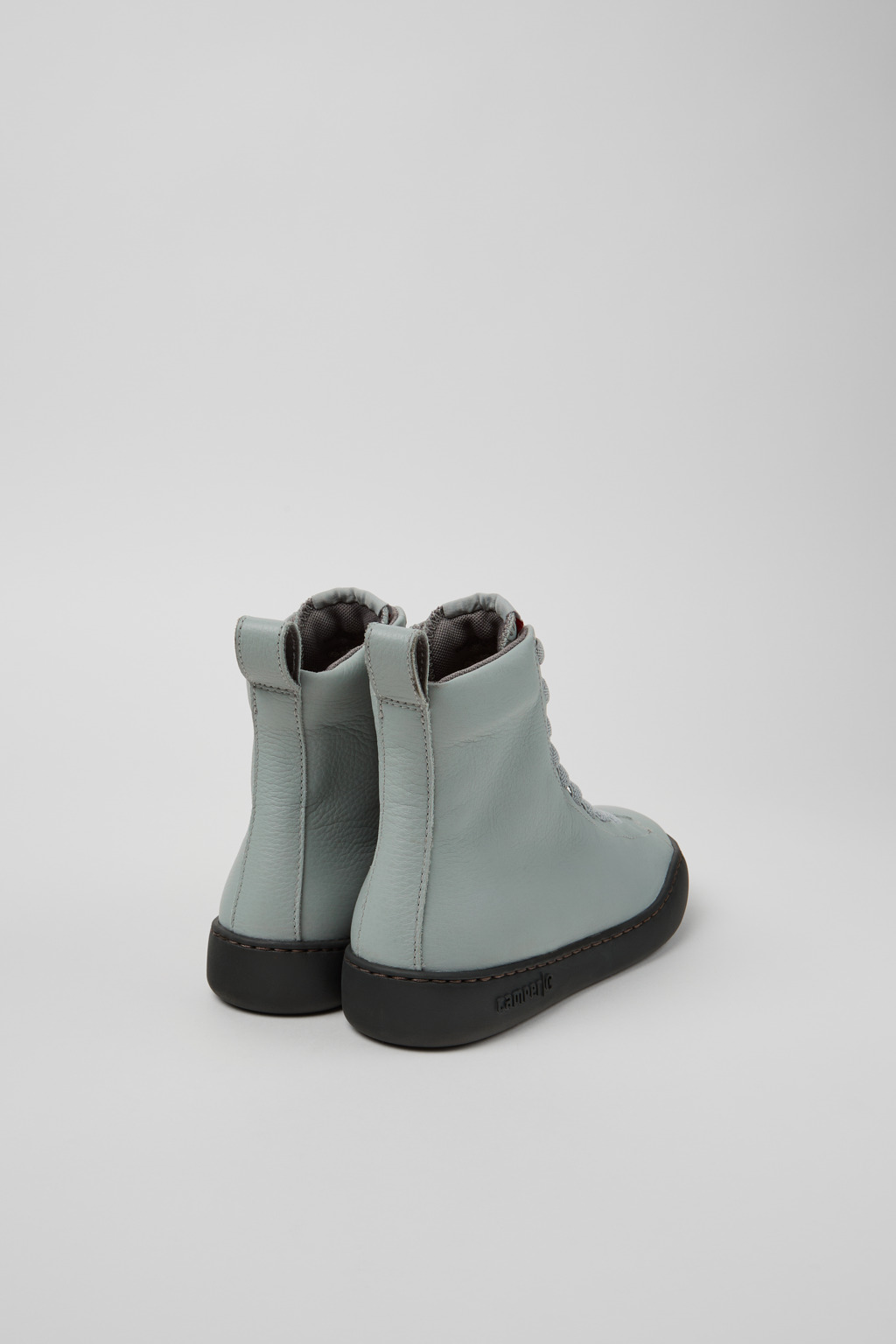 Peu Touring Gray Leather Mid Boots for Women. - Image 3