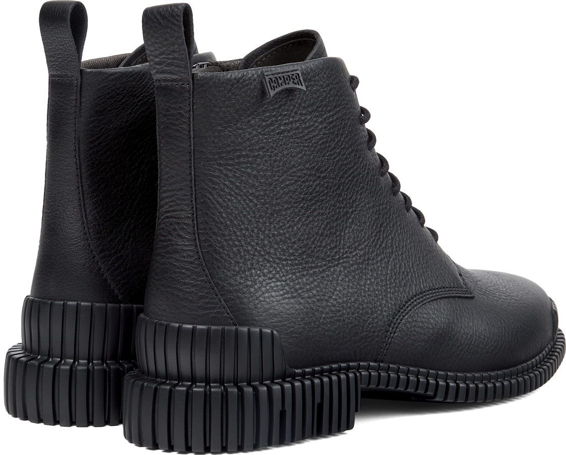 Pix Black Leather Ankle Boots for Women. - Image 3