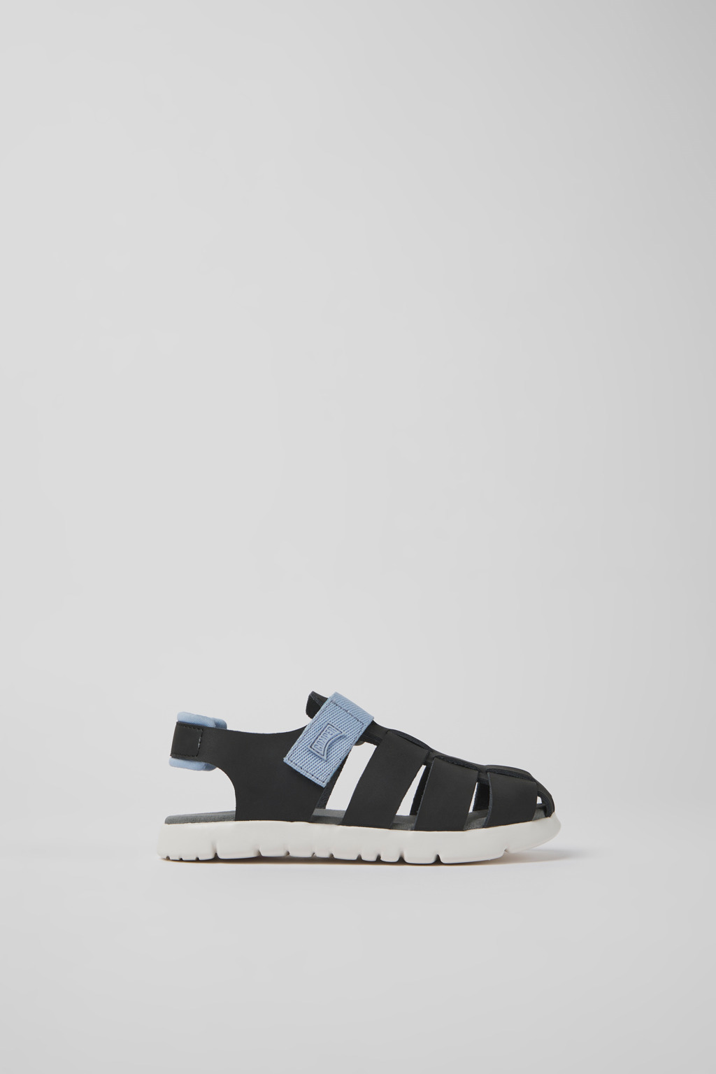 Oruga Black leather sandals for kids - Image 2