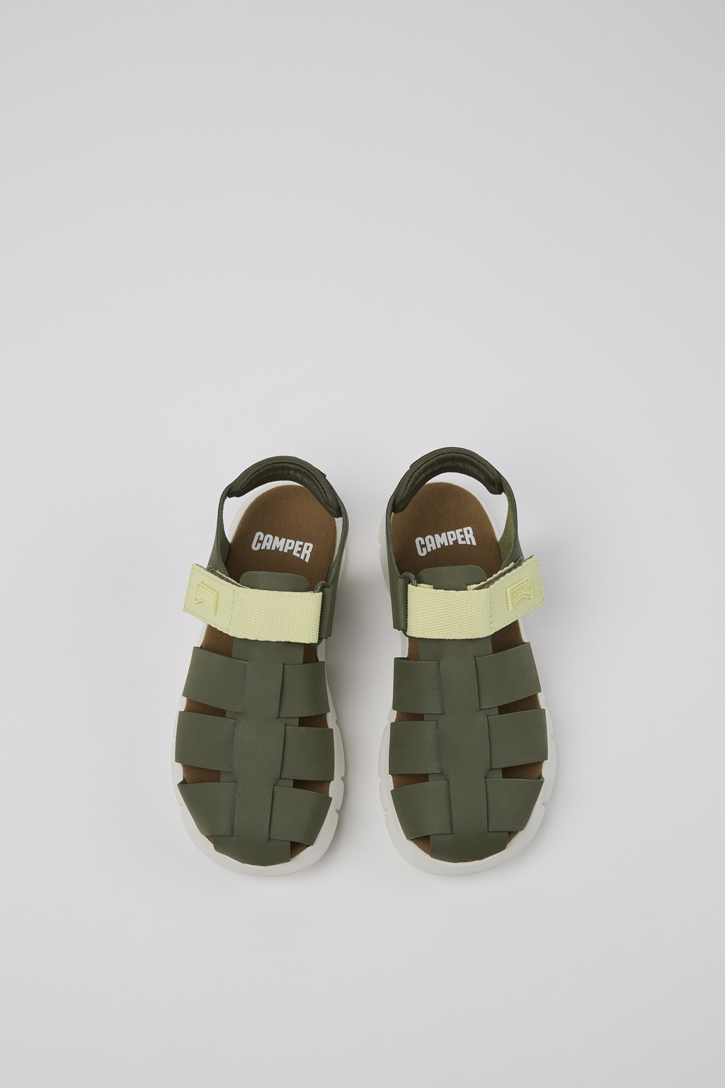 Oruga Multicolor Leather and Textile Closed Sandal for Kids. - Image 4