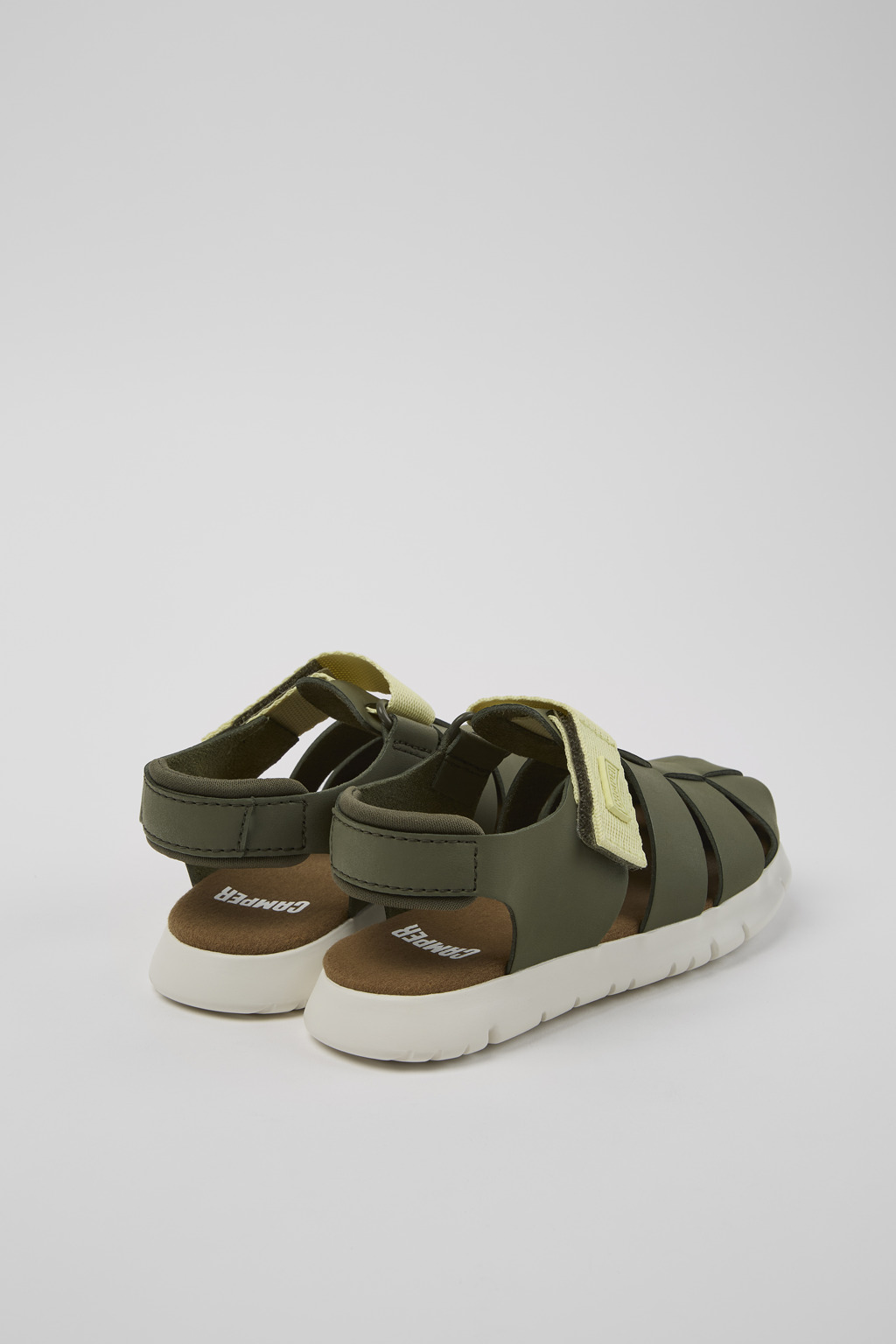 Oruga Multicolor Leather and Textile Closed Sandal for Kids. - Image 3