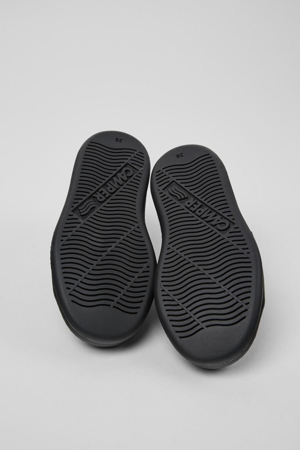 Runner Black Leather and Textile Sneakers for kids. - Image 5