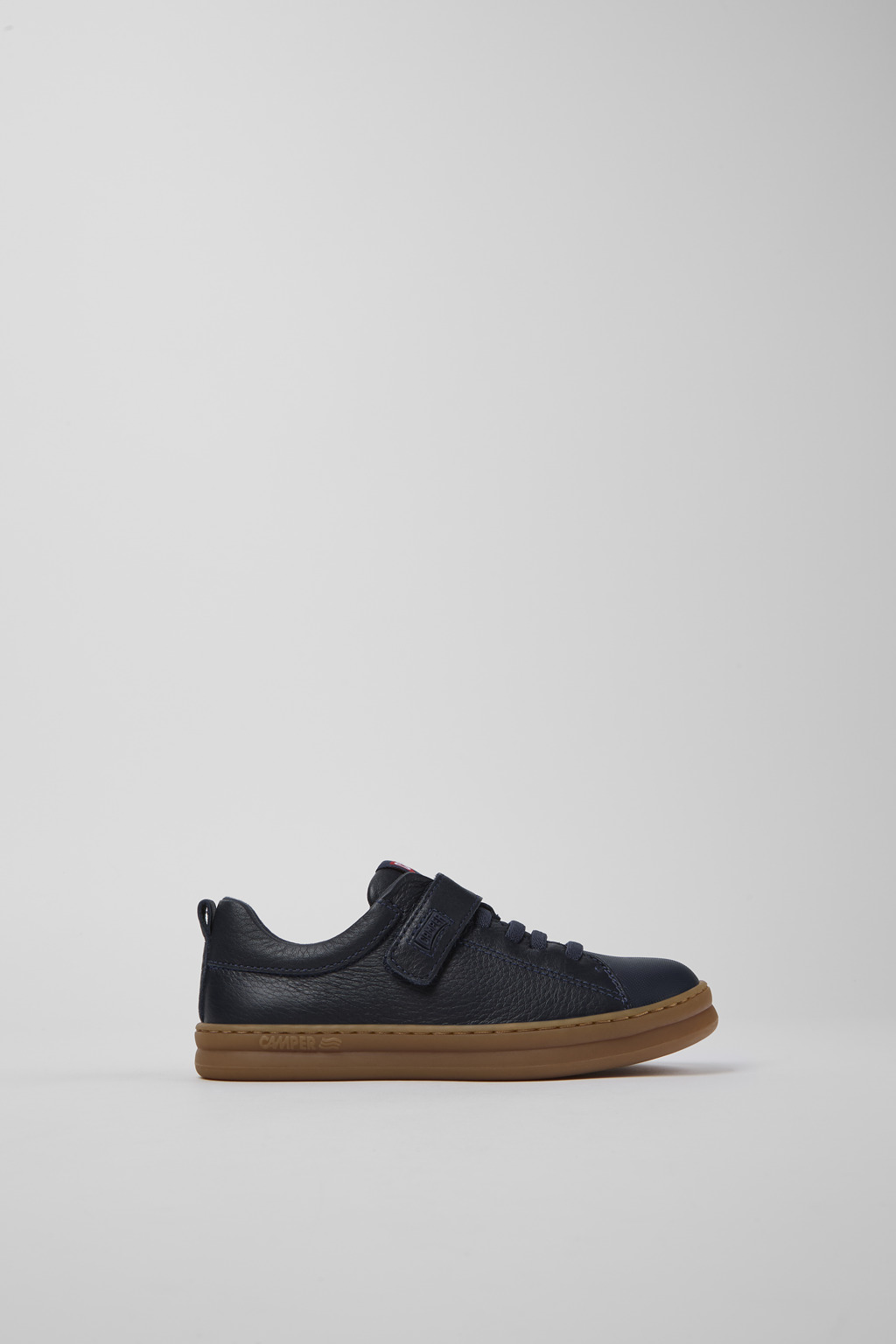 Runner Blue Leather and Textile Sneakers for Kids. - Image 2