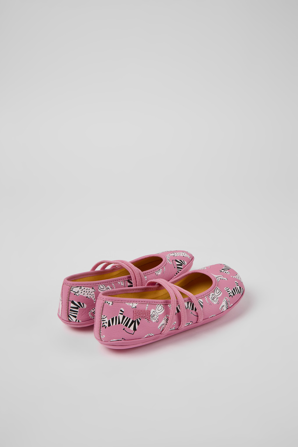 Twins Pink leather ballerinas for kids - Image 3