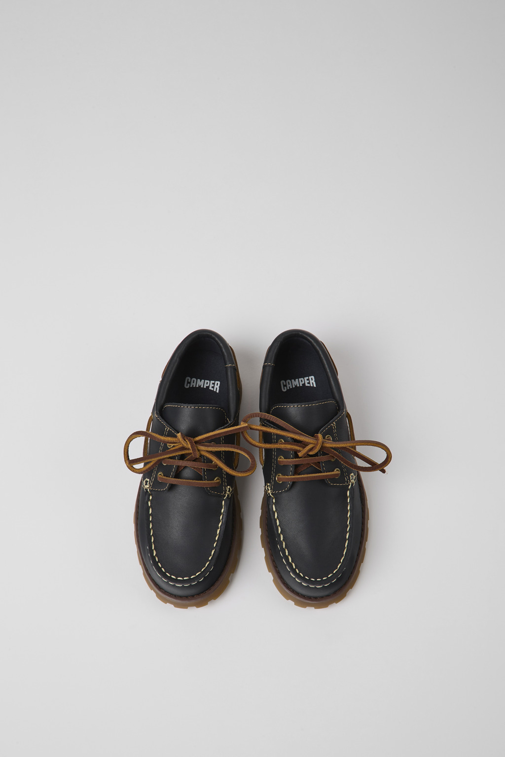 Compas Blue Leather Nautical Shoes for Kids. - Image 4
