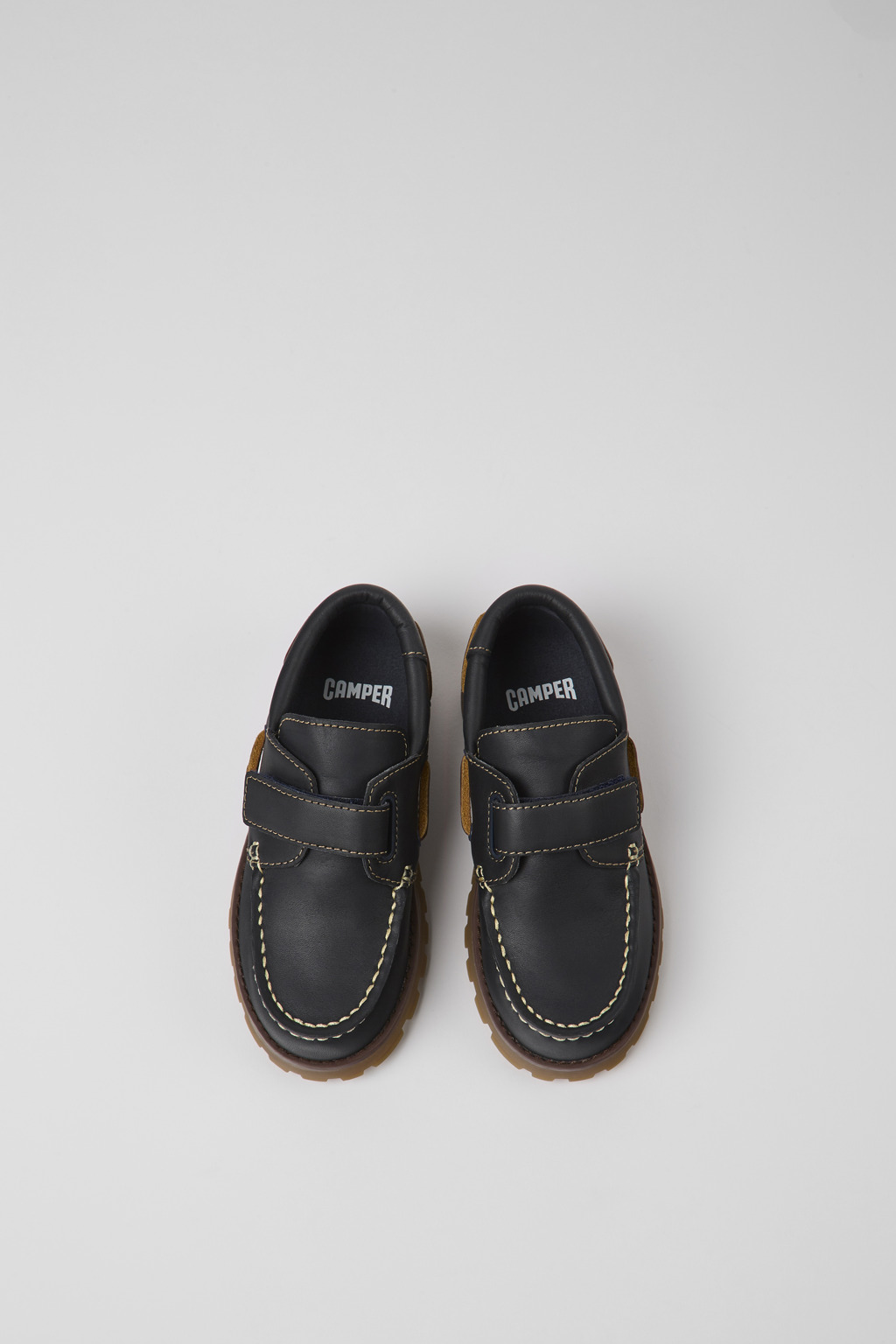 Compas Blue Leather Nautical Shoes for Kids. - Image 4