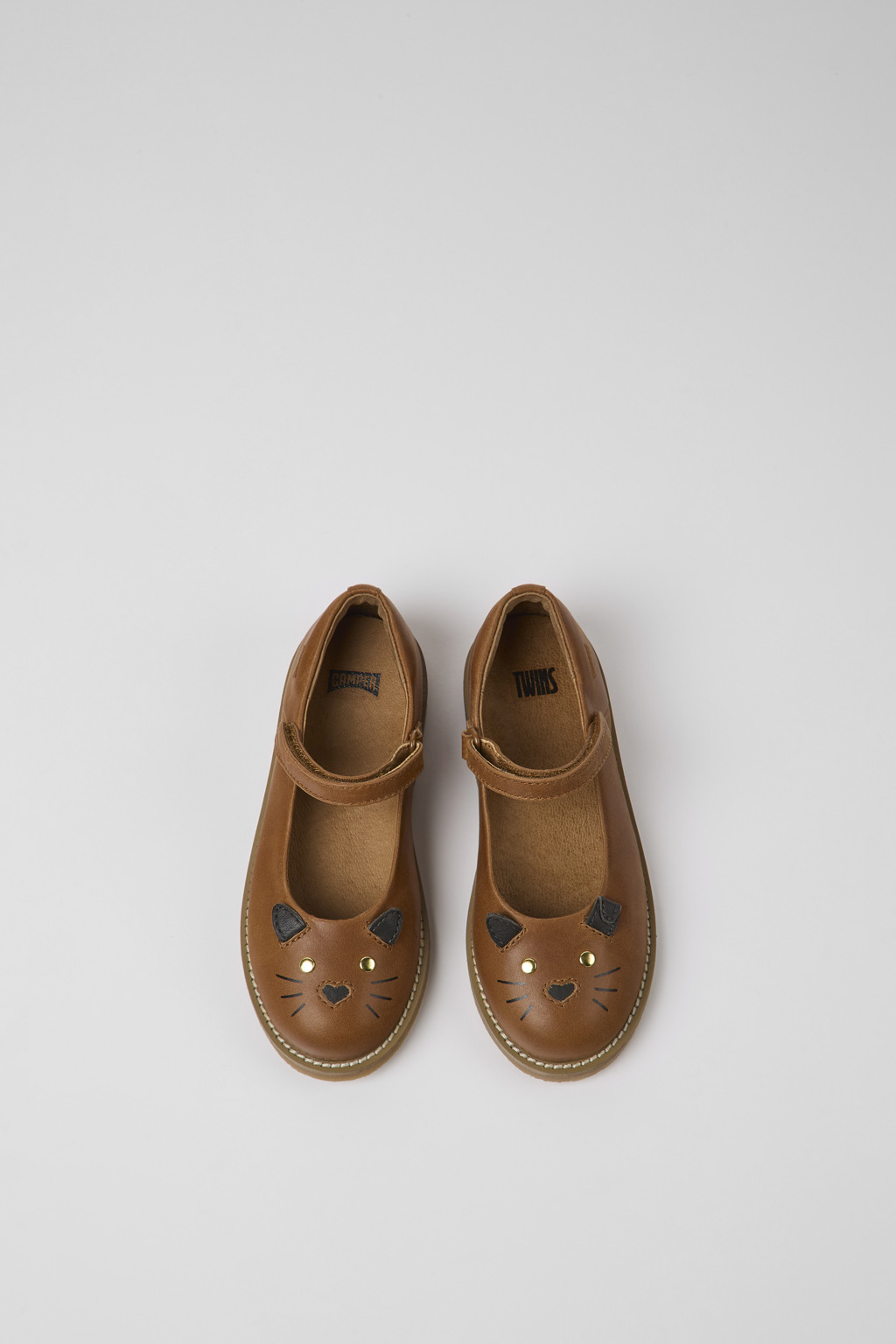 Twins Brown leather Mary Jane flats - Image 4