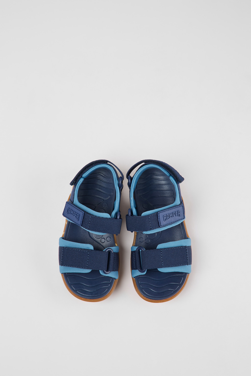 Wous Blue textile sandals for kids - Image 4