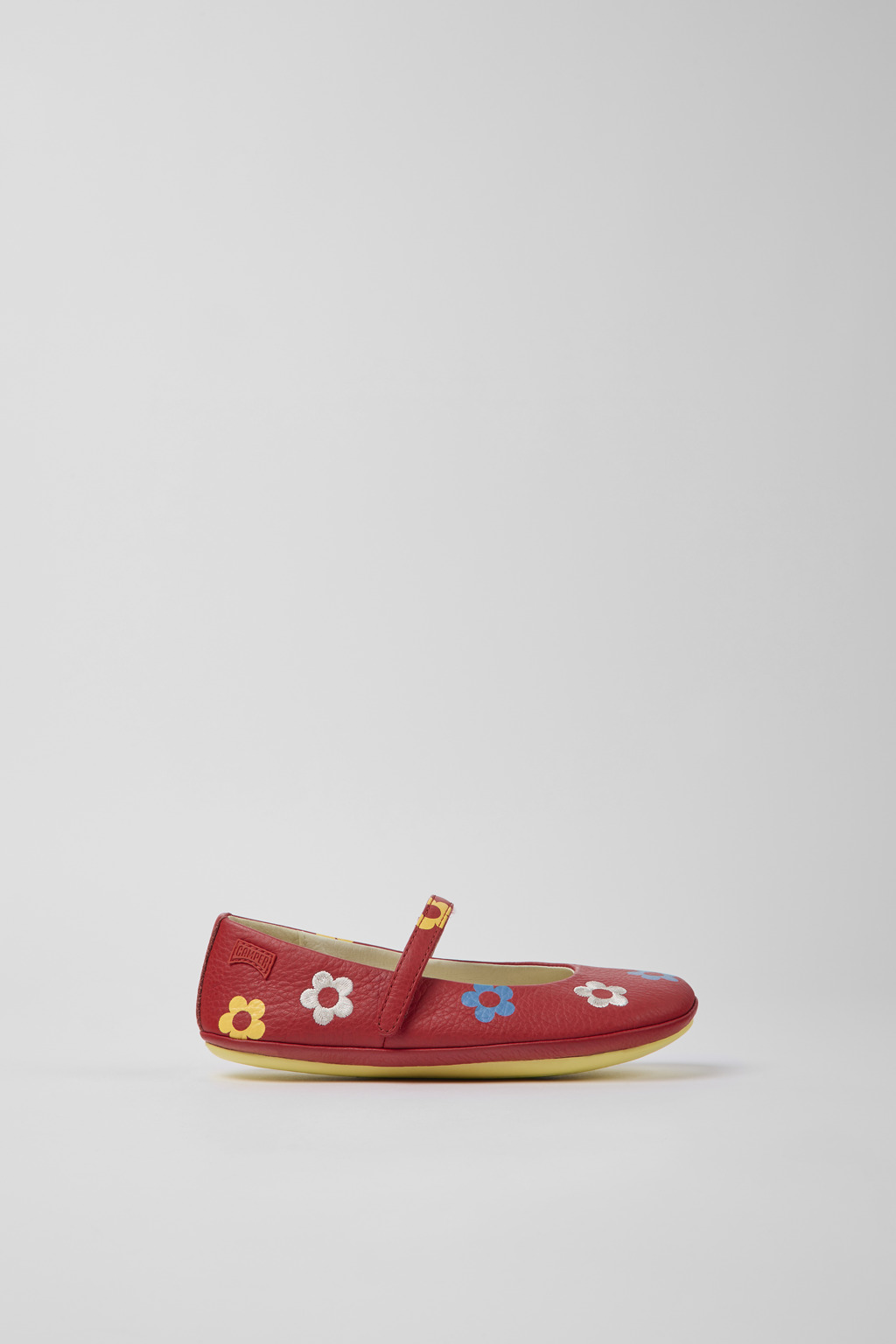Twins Red leather ballerinas for kids - Image 2