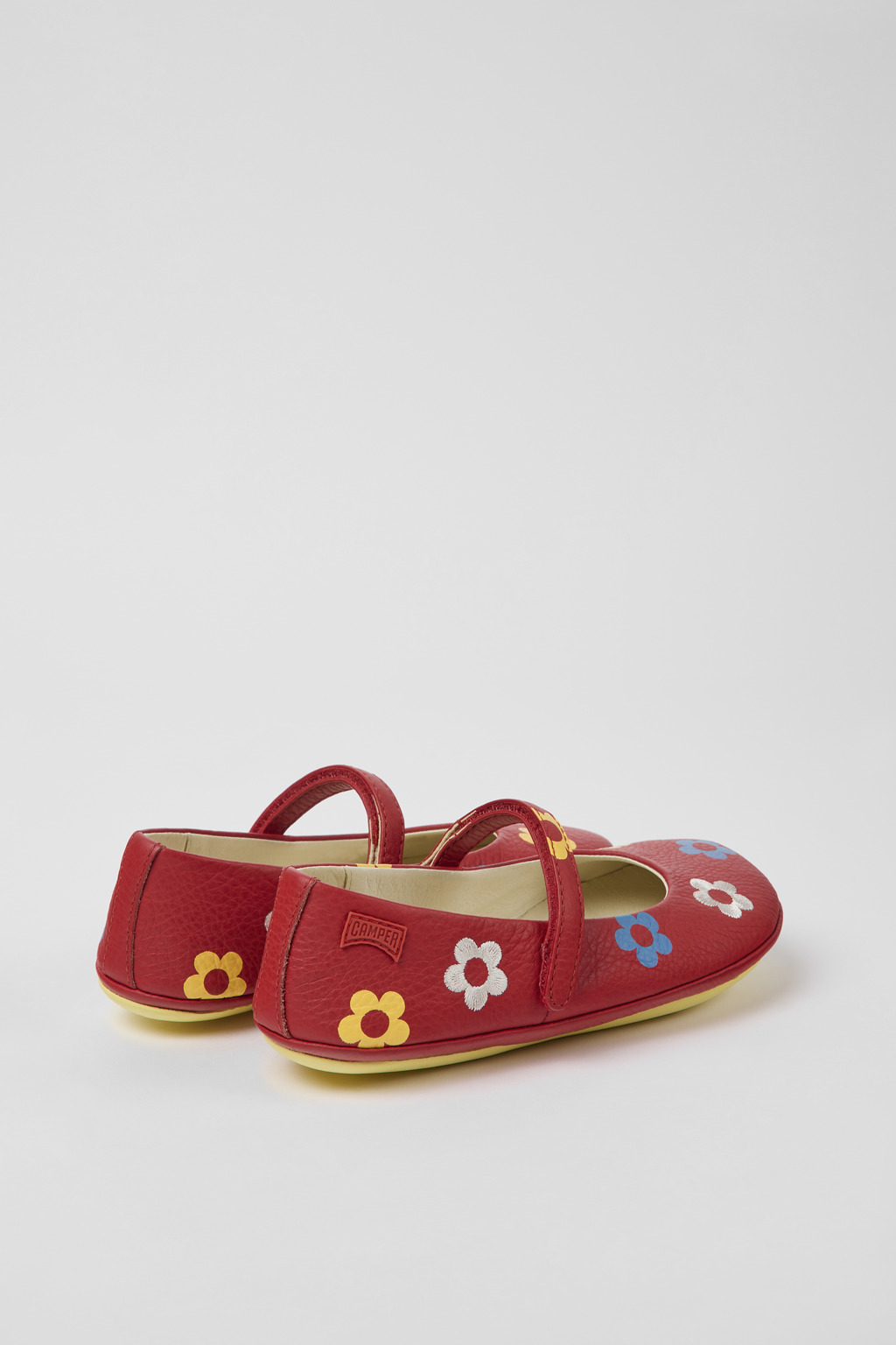 Twins Red leather ballerinas for kids - Image 3