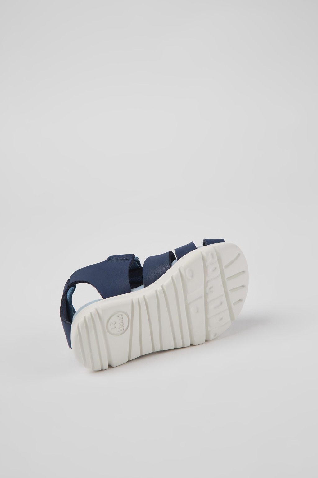 Oruga Blue leather and textile sandals for kids - Image 5