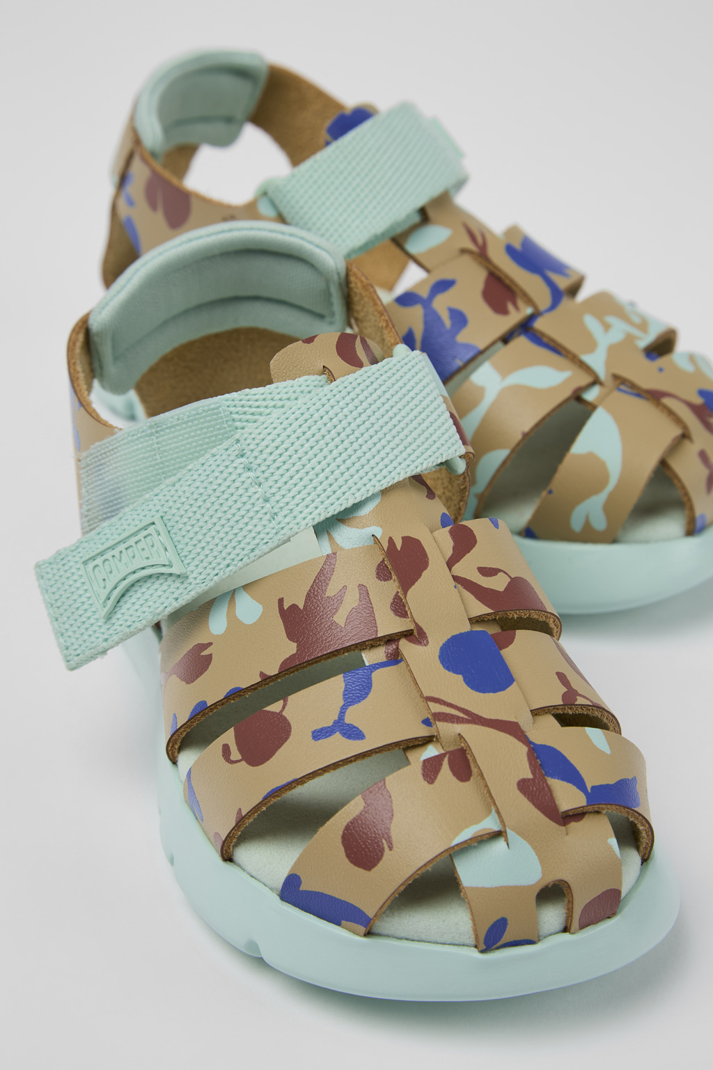 Oruga Multicolored Leather/Textile Sandal