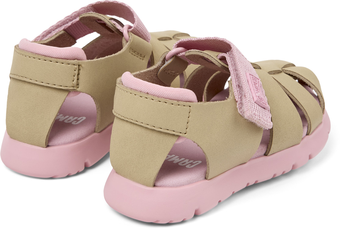 Oruga Multicolor Leather and Textile Sandals for Kids. - Image 3