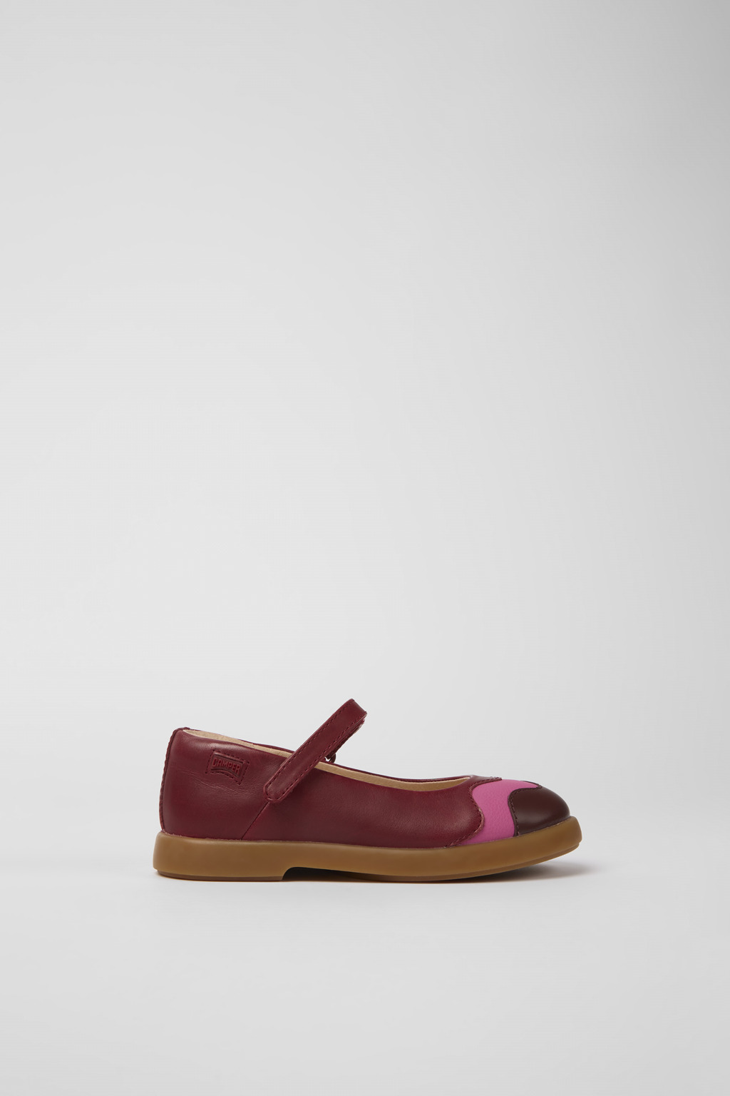Twins Burgundy and pink leather Mary Jane flats - Image 2