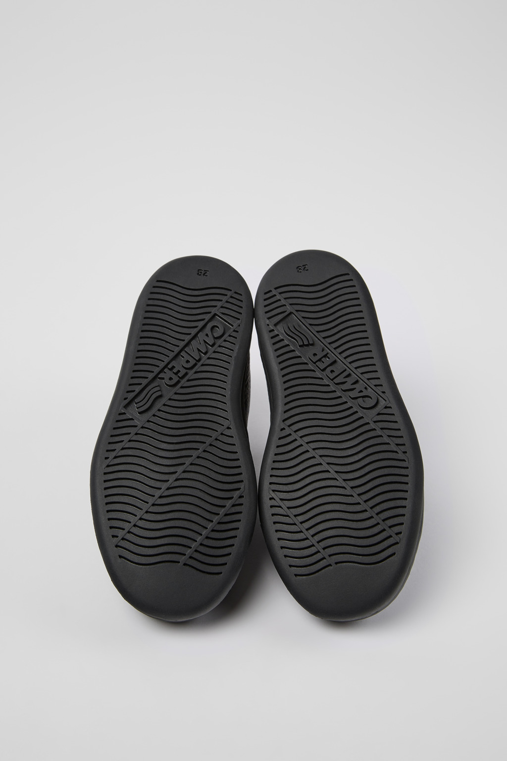 Runner Black Leather and Textile Sneakers for kids. - Image 5