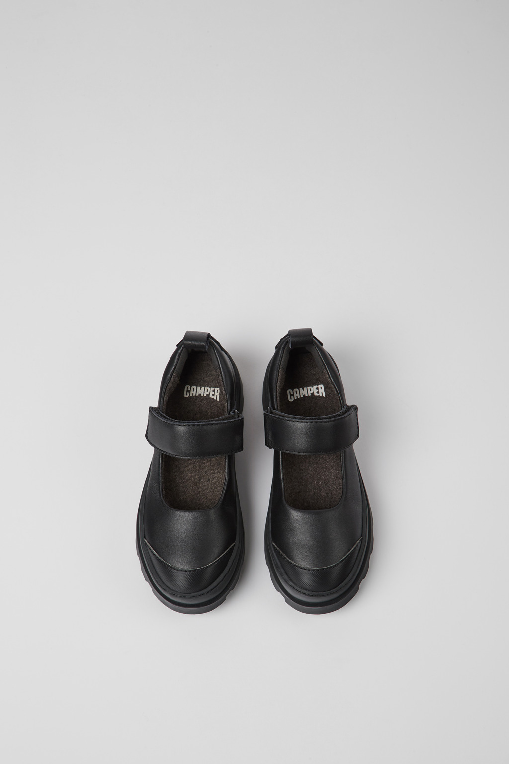 Brutus Black leather Mary Jane shoes for kids - Image 4