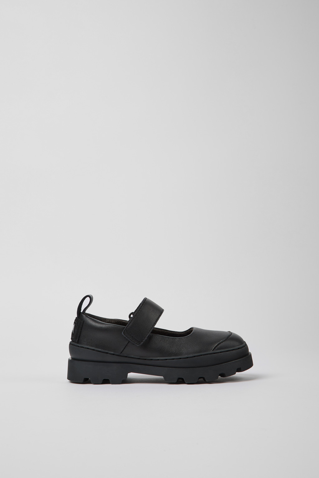 Brutus Black leather Mary Jane shoes for kids - Image 2