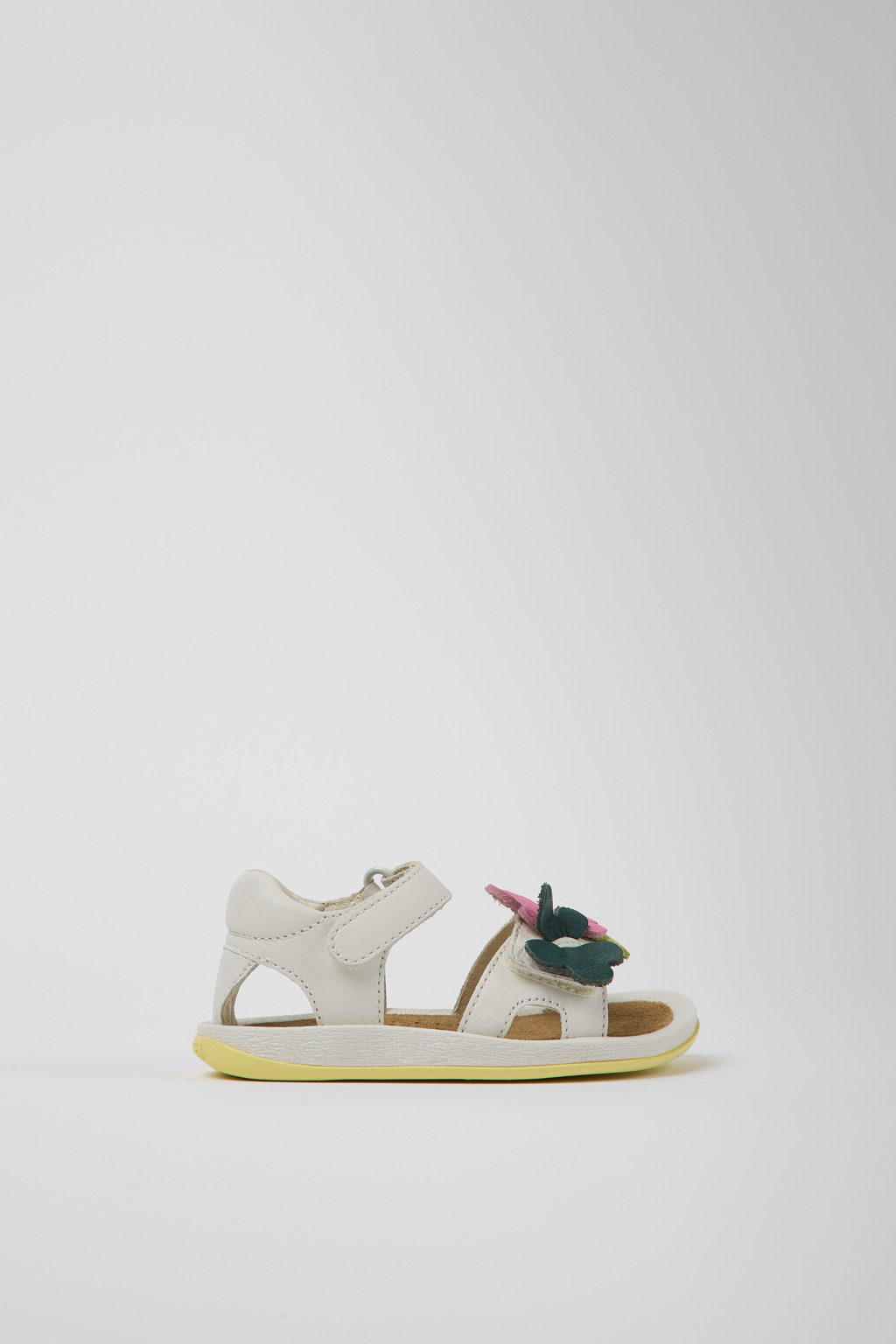 Twins White leather sandals for kids - Image 2