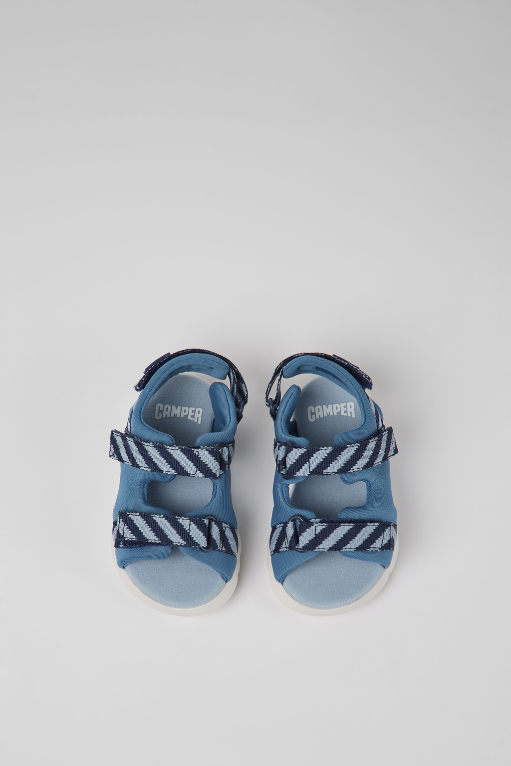 Oruga Blue textile sandals for kids - Image 4