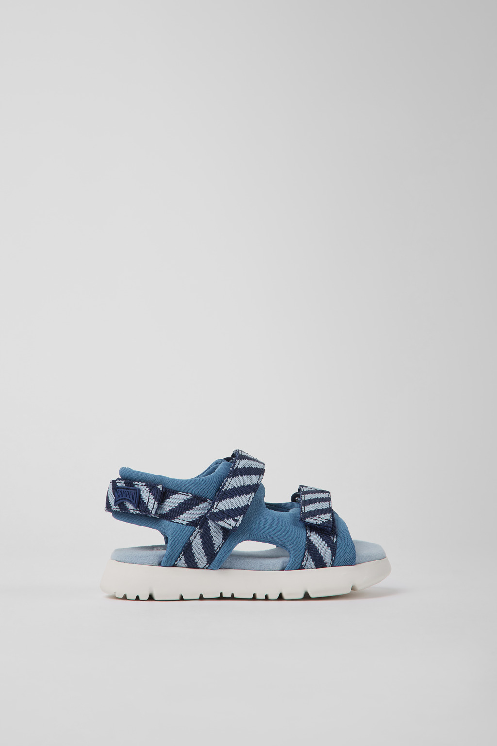 Oruga Blue textile sandals for kids - Image 2