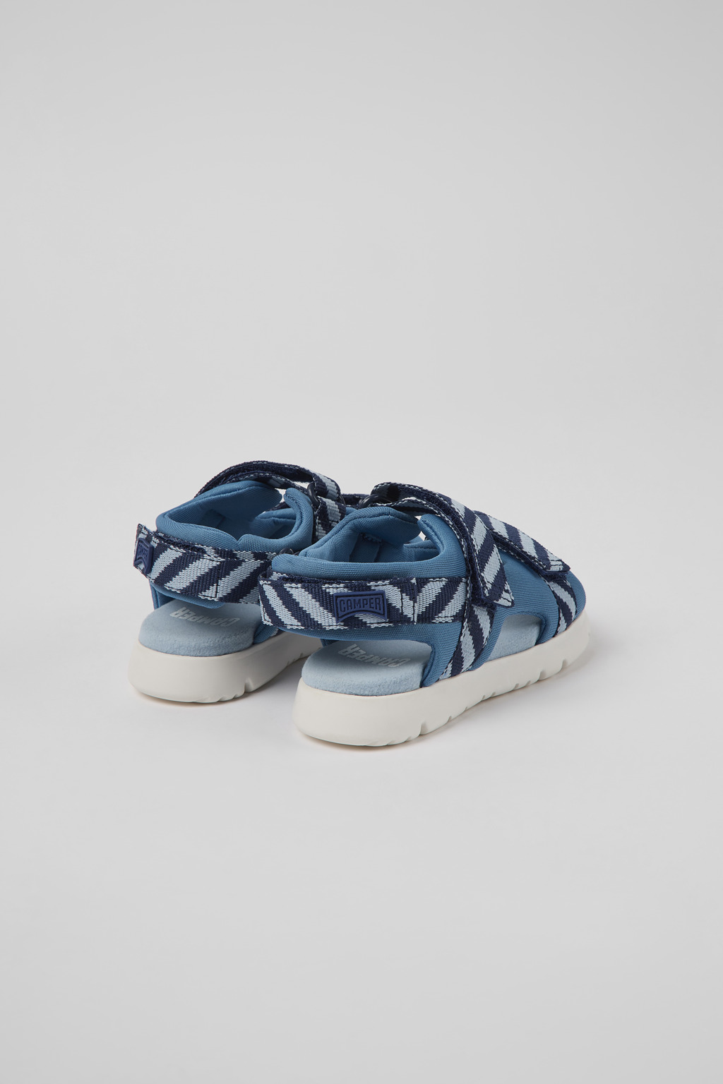 Oruga Blue textile sandals for kids - Image 3