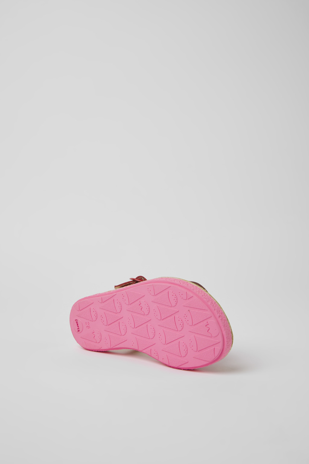 Twins Red and pink leather sandals for kids - Image 5