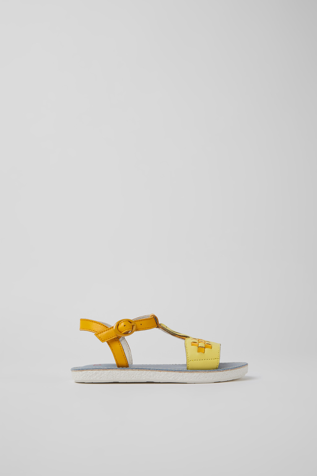 Twins Yellow and orange leather sandals for kids - Image 2