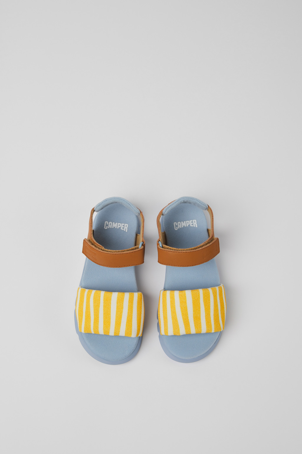 Oruga Multicolored textile and leather sandals for kids - Image 4