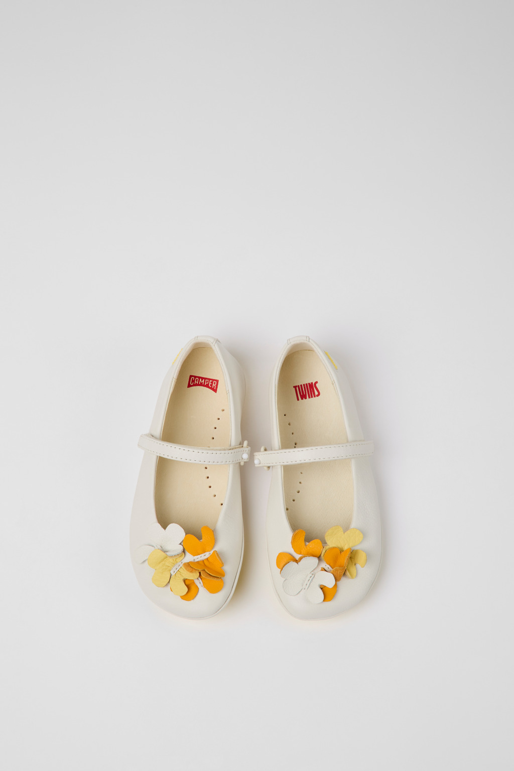 Twins White leather ballerinas for kids - Image 4