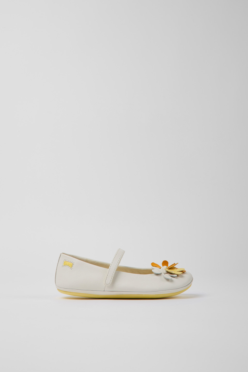 Twins White leather ballerinas for kids - Image 2