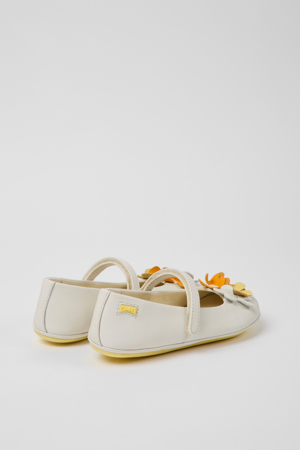 Twins White leather ballerinas for kids - Image 3
