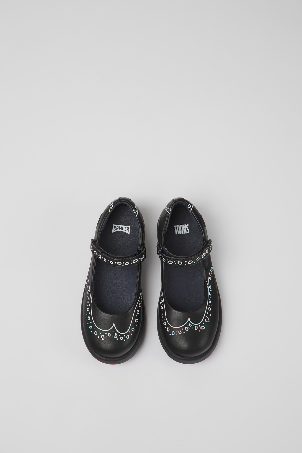 Twins Black leather Mary Jane shoes for kids - Image 4
