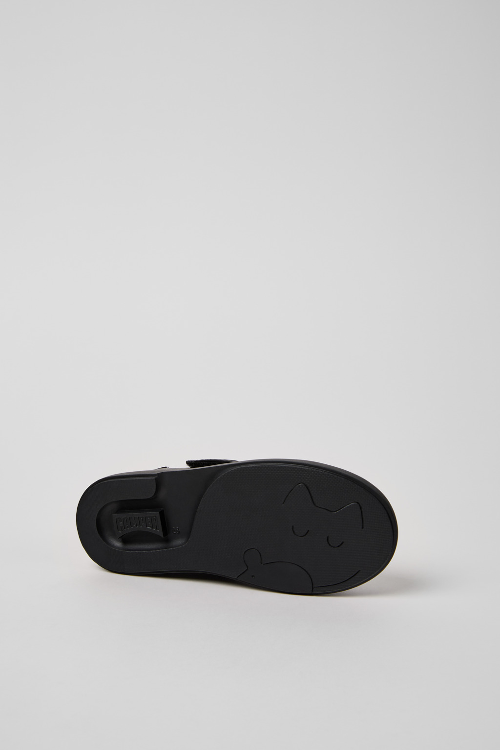 Duet Black Leather Ballerinas for Kids. - Image 5