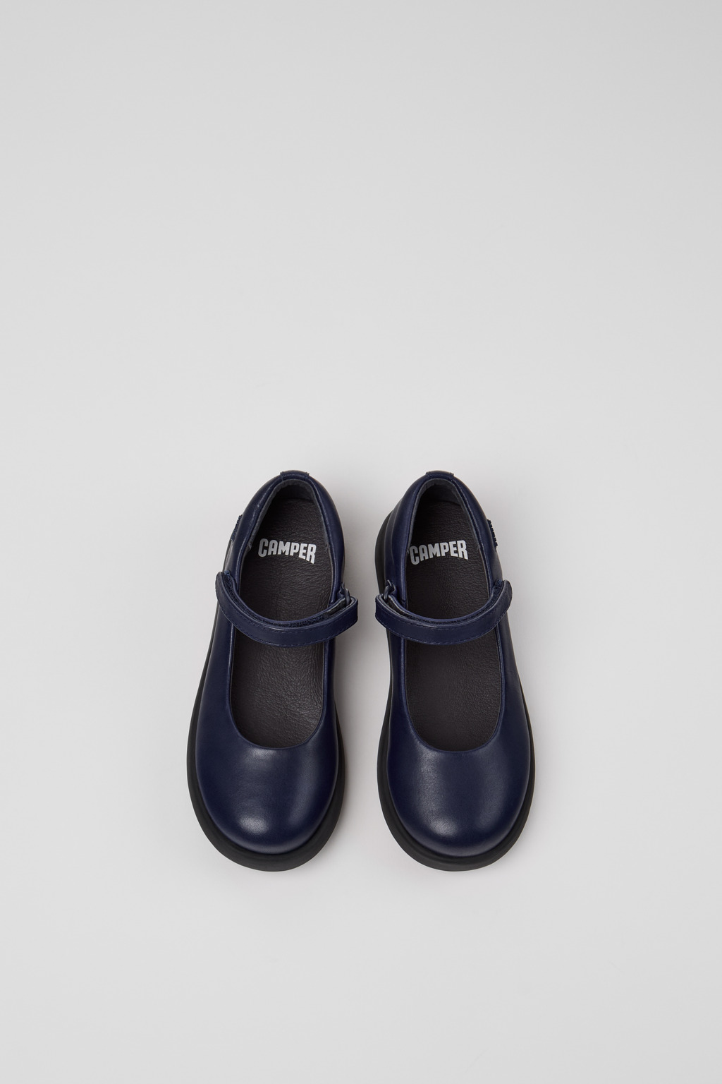 Duet Blue Leather Ballerinas for Kids. - Image 4
