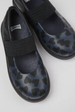 Twins Black leather Mary Jane shoes for kids
