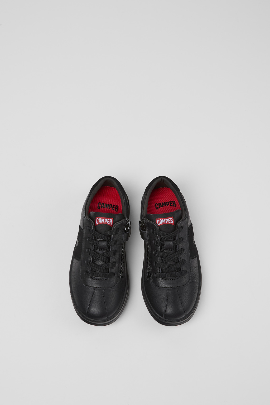 Runner Black leather and nubuck sneakers for kids - Image 4