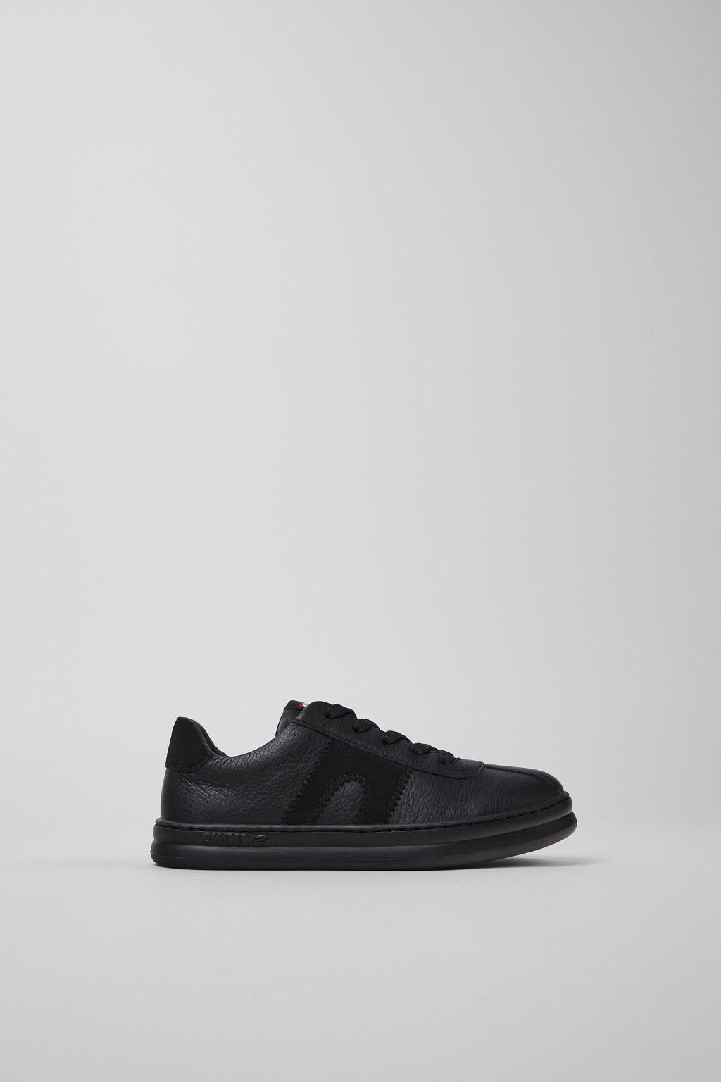 Runner Black leather and nubuck sneakers for kids - Image 2