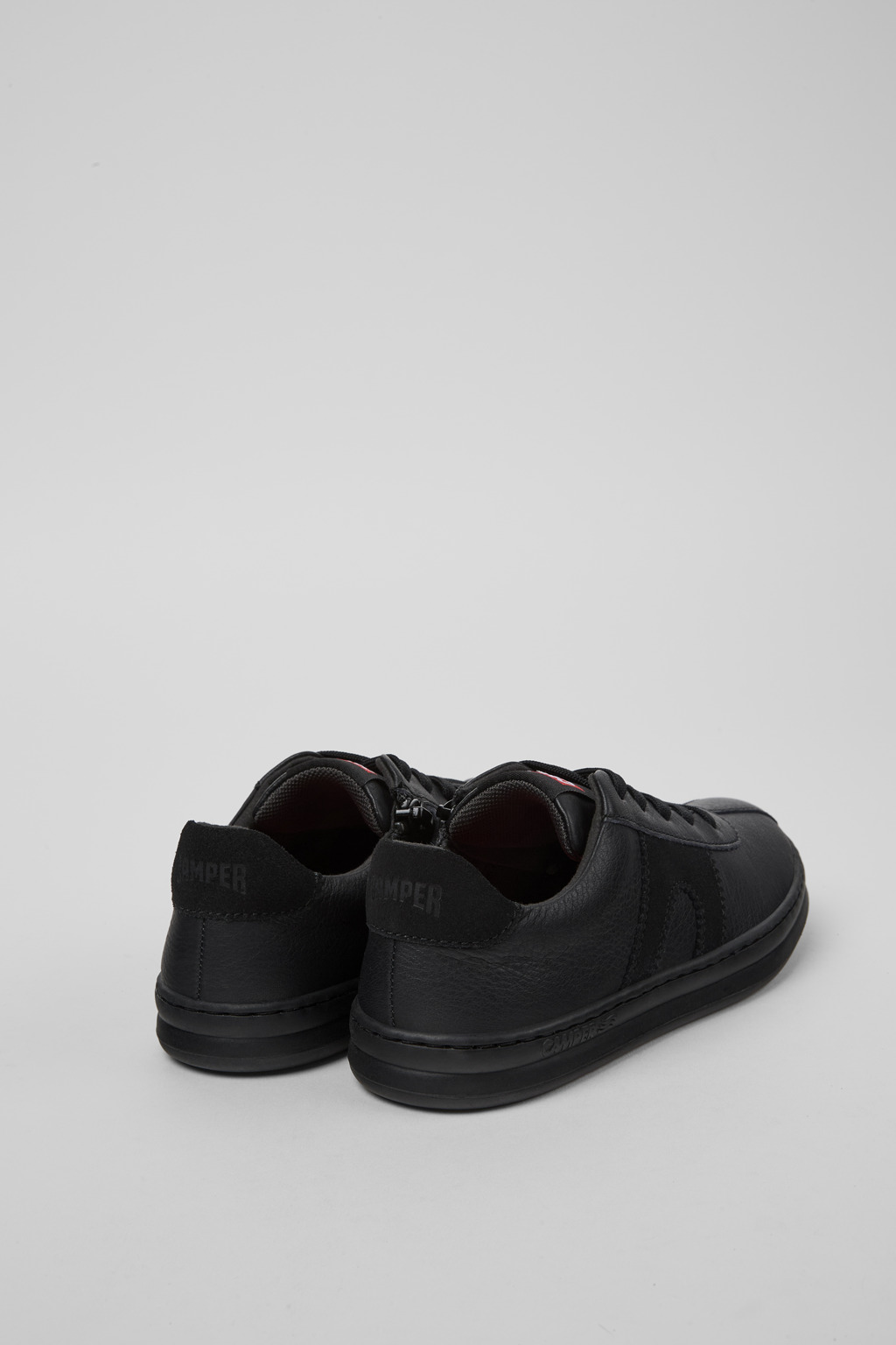 Runner Black leather and nubuck sneakers for kids - Image 3