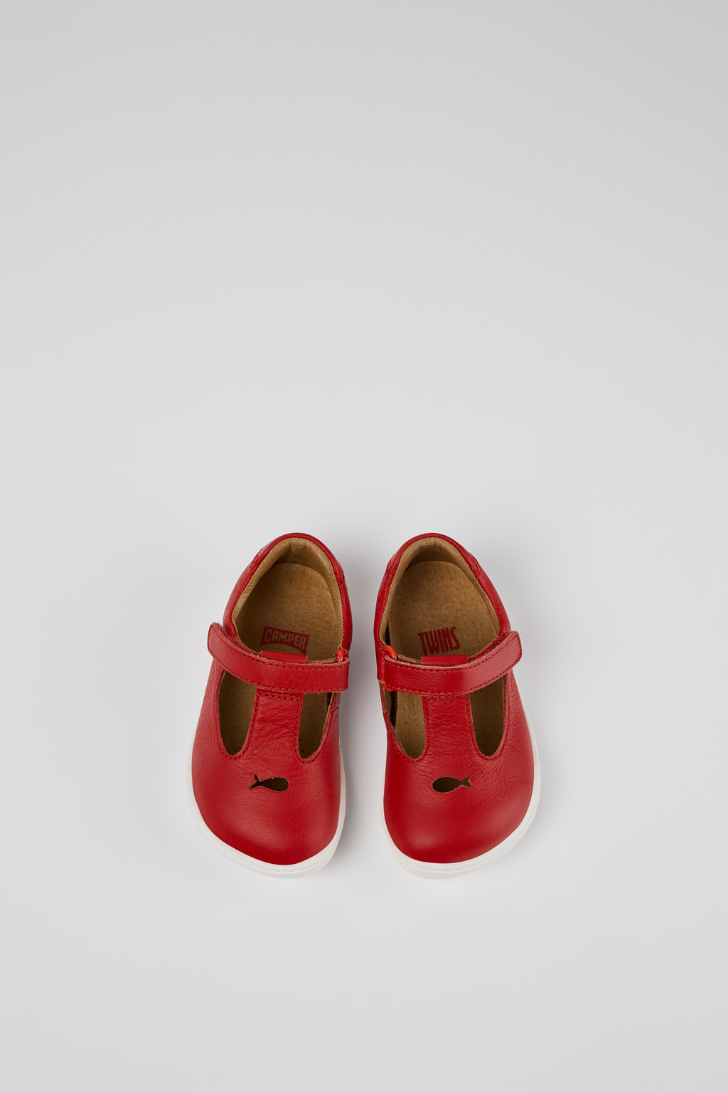 Twins Red Leather T-Strap Shoe - Image 4