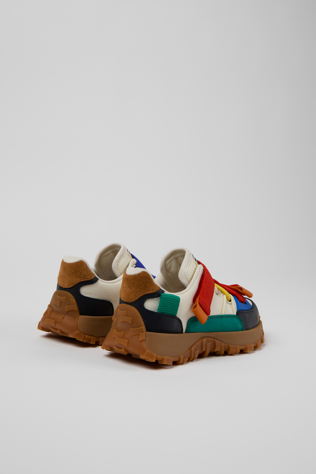 Bobo Choses x Camper Multicolor Textile and Leather Semi-Open Shoes for Kids. - Image 3