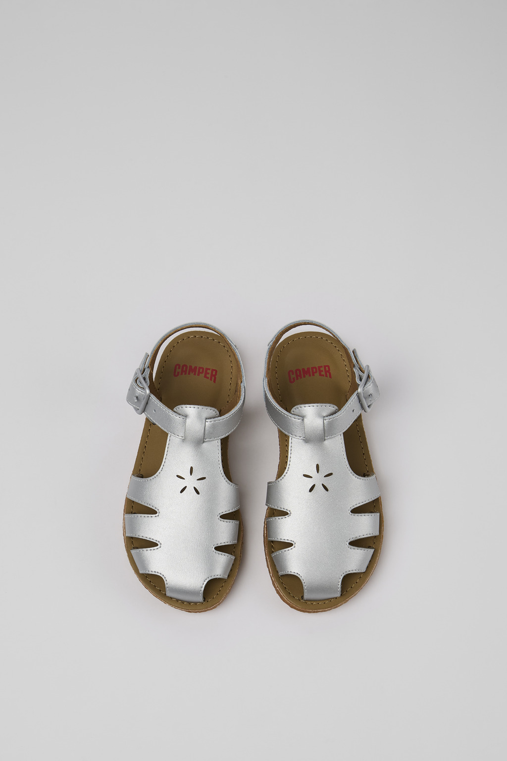 Miko Gray Leather Sandal - Image 4