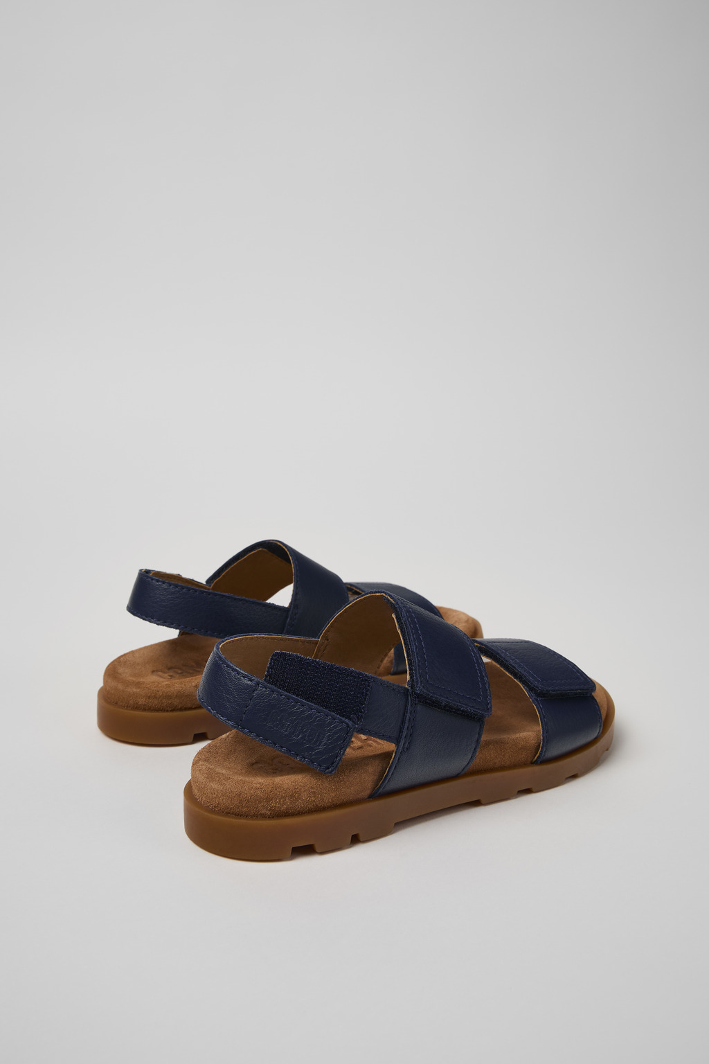 Brutus Sandal Blue Leather 2-Strap Sandal - Image 3