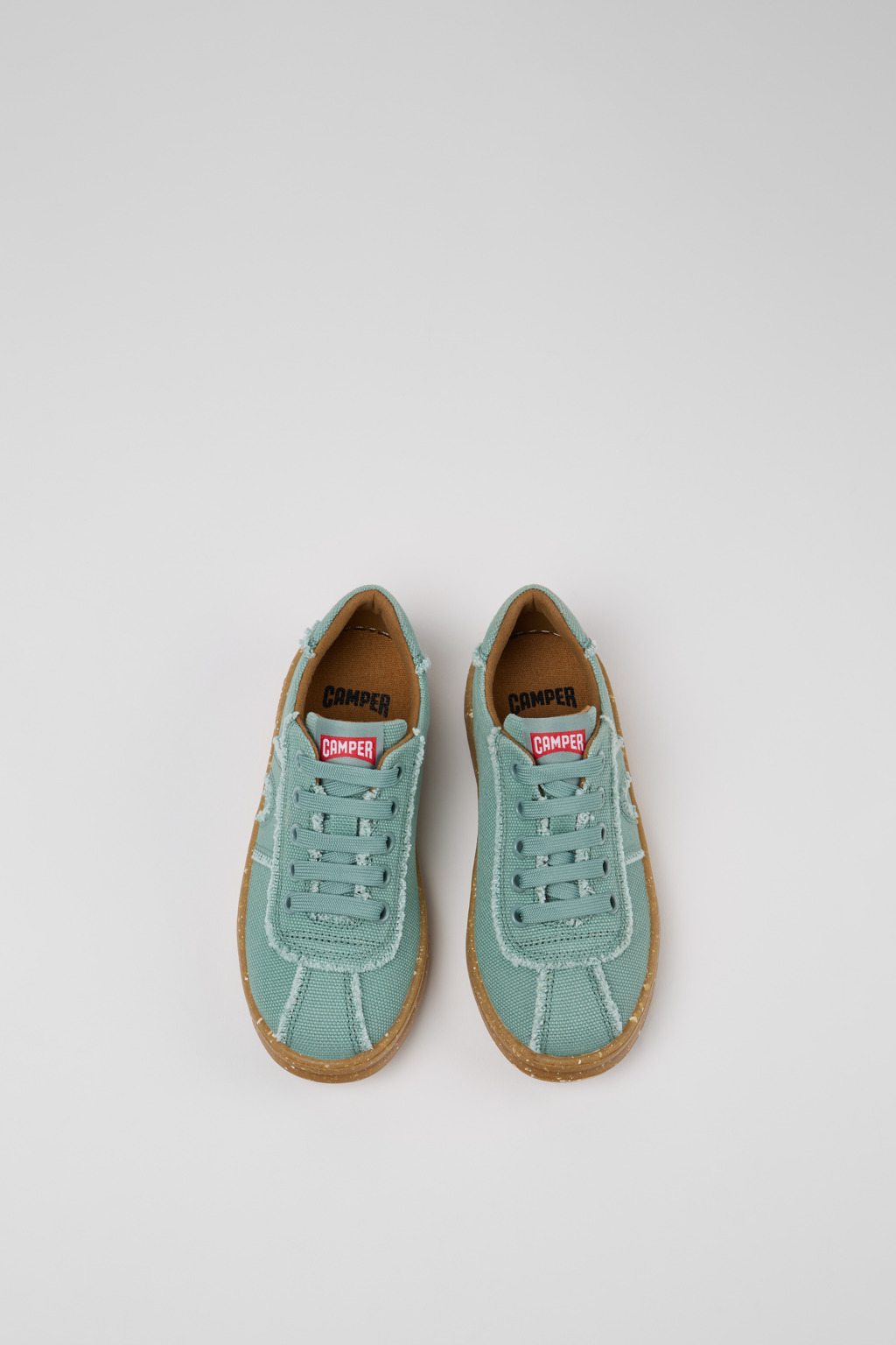 Runner Green Recycled Cotton Sneakers for Kids. - Image 4