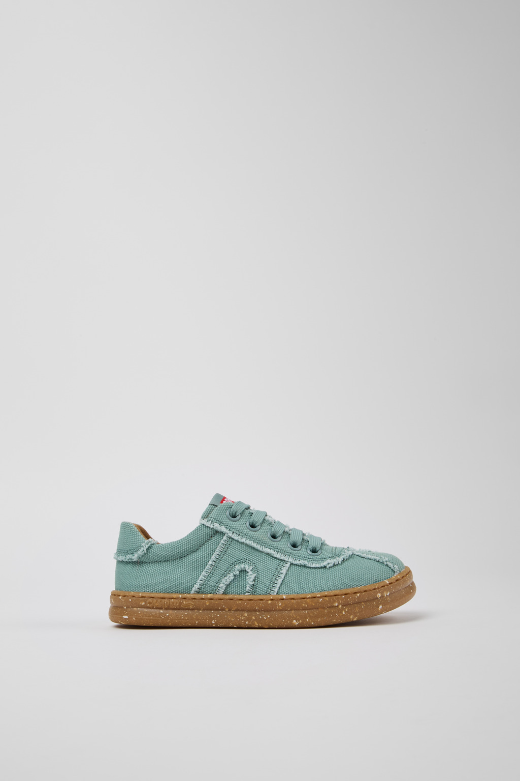 Runner Green Recycled Cotton Sneakers for Kids. - Image 2