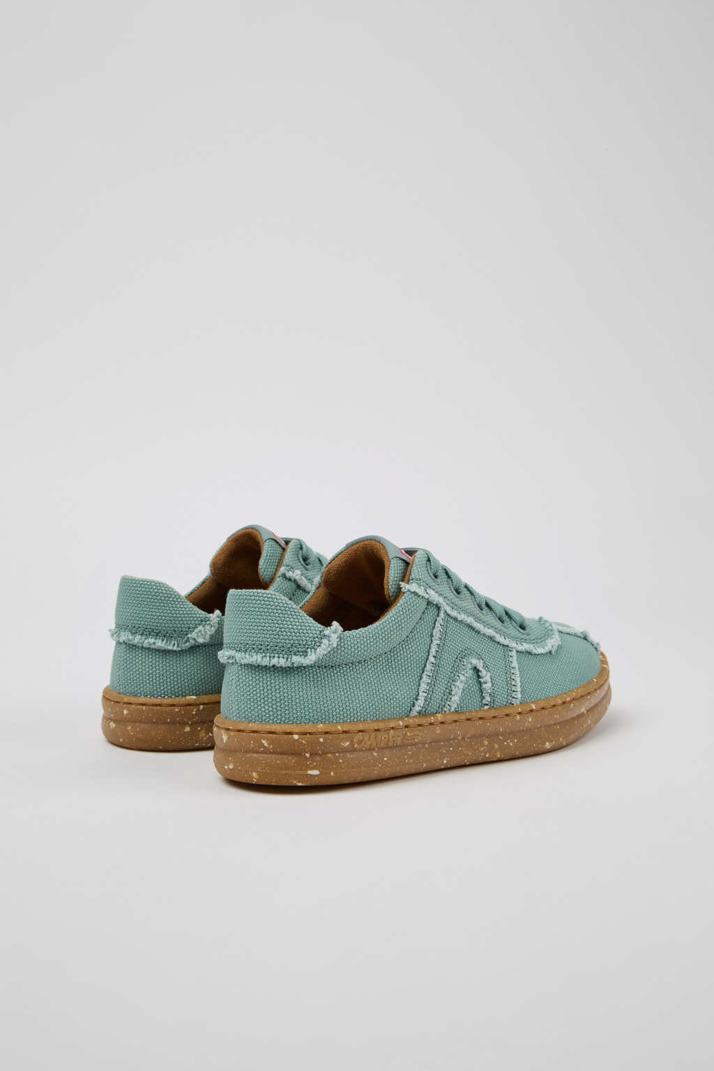 Runner Green Recycled Cotton Sneakers for Kids. - Image 3