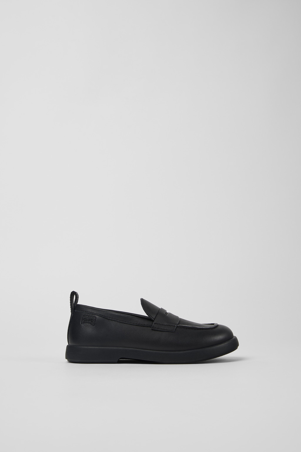 Duet Black Leather Ballerinas for Kids. - Image 2