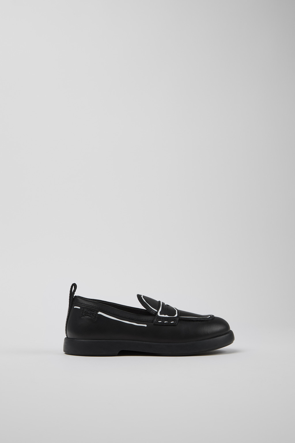 Twins Black leather shoes for kids - Image 2